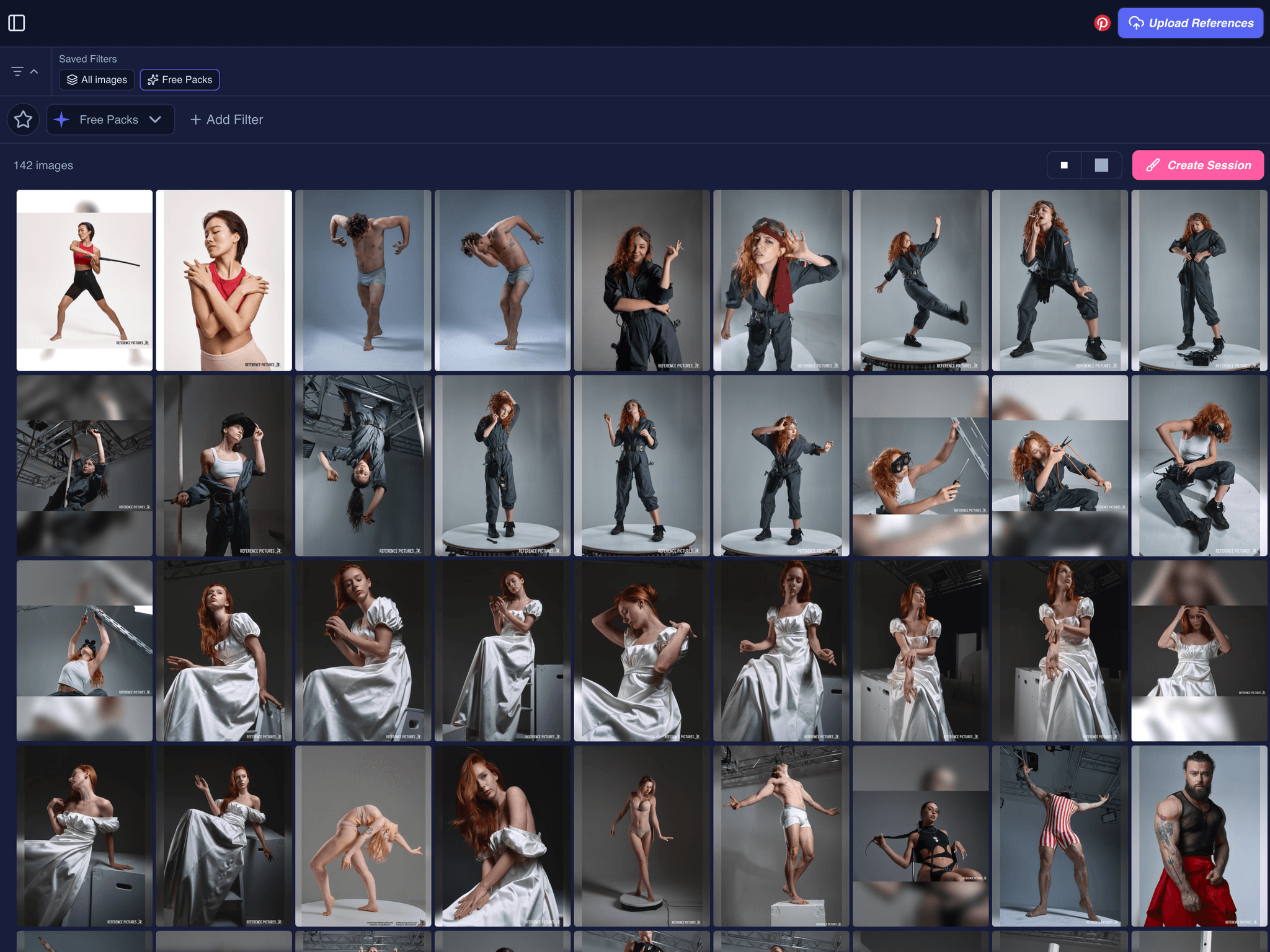 Gesture Drawing Studio reference library gallery